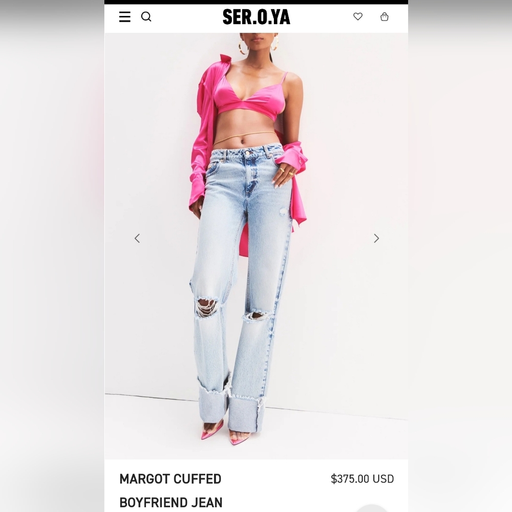 SER.O.YA MARGOT CUFFED BOYFRIEND JEANS